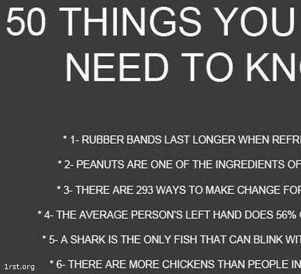 50 useless facts 0