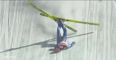 ski jump crash