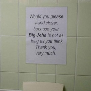 funny toilet sign a