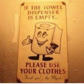 funny toilet sign h