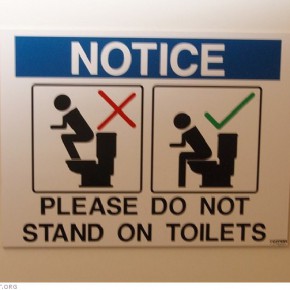 funny toilet sign l