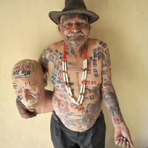 old people tattoo j