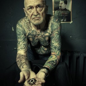 old people tattoo m